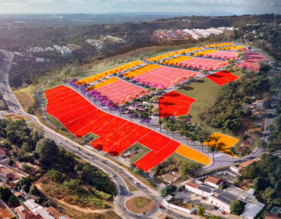 Masterplan ilustrativo do bairro planejado Alto Belvedere